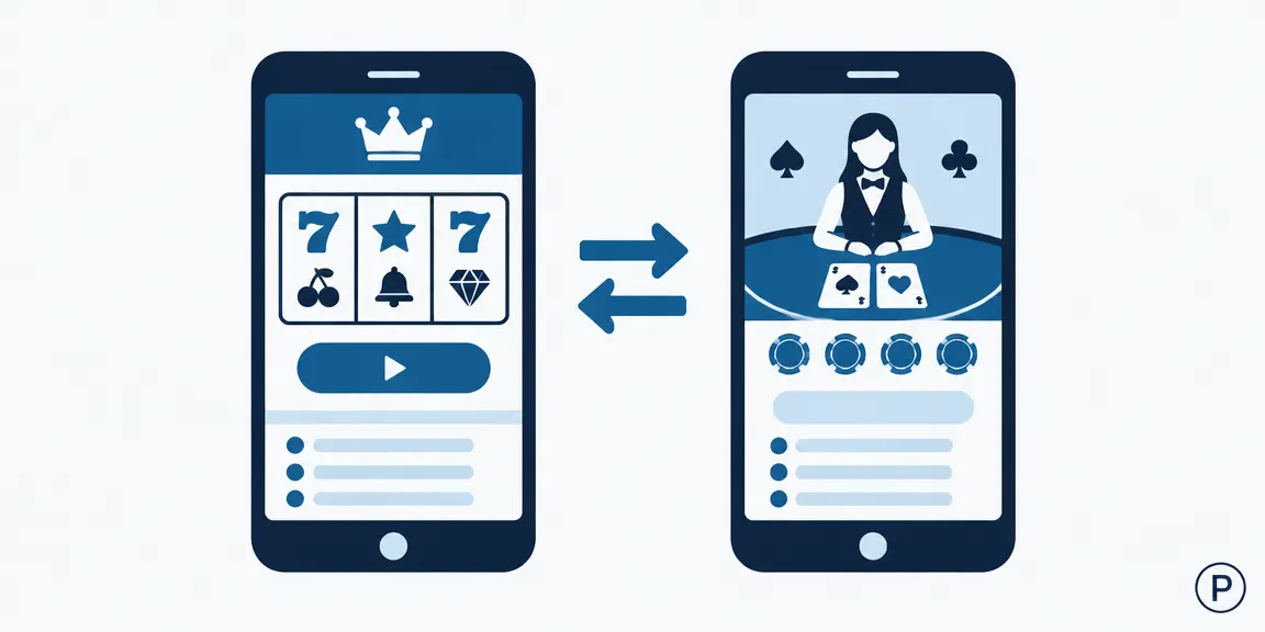 Casino-illustratie bij casino zonder cruks naast een casino met ksa-vergunning